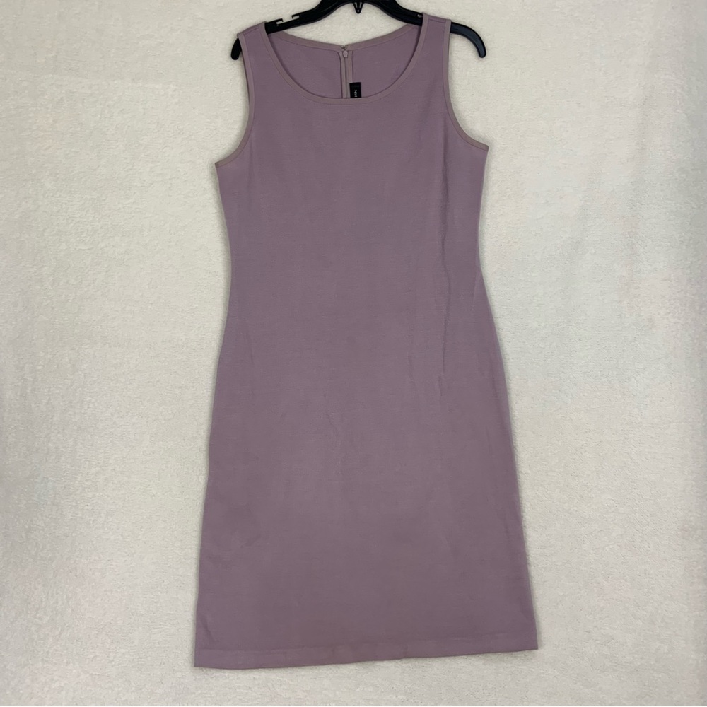 St. John Sleeveless Dress Purple Knit Wool Blend Designer Women's Size 12